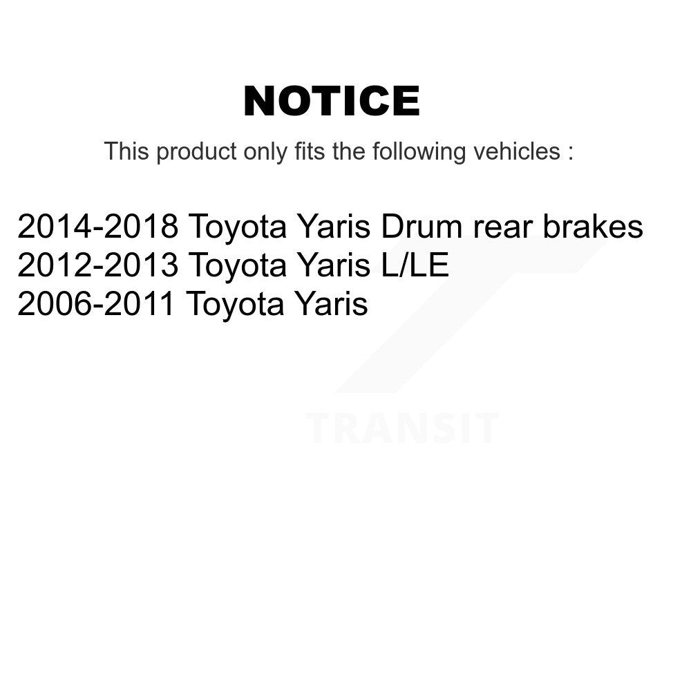 Disc Brake Rotors Drums Kit Front Rear For Toyota Yaris