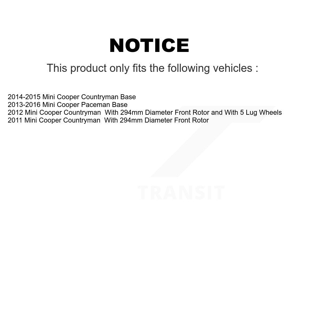 Coated Disc Brake Rotors Front Rear Kit For Mini Cooper Countryman Paceman