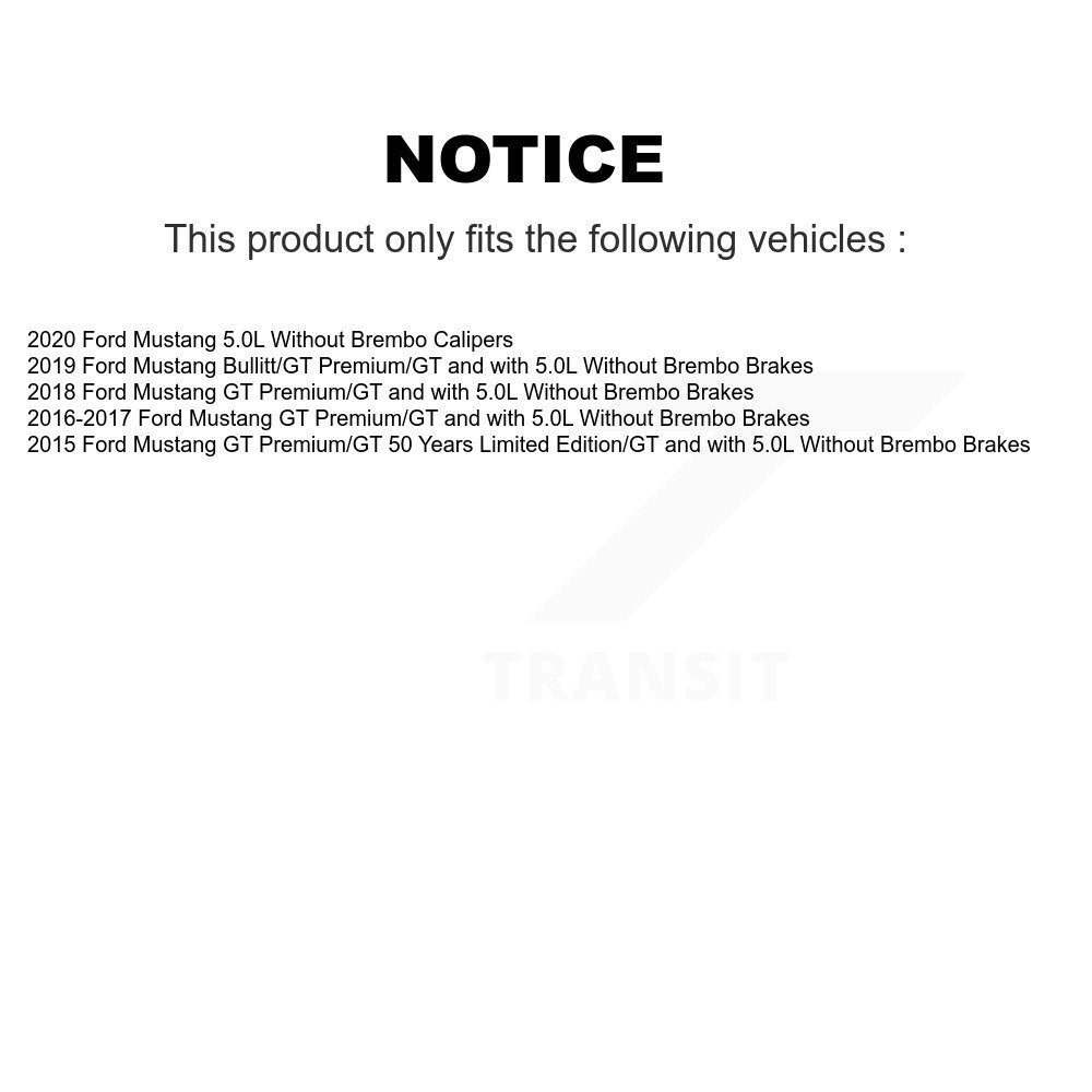 Coated Disc Brake Rotors Front Rear Kit For Ford Mustang