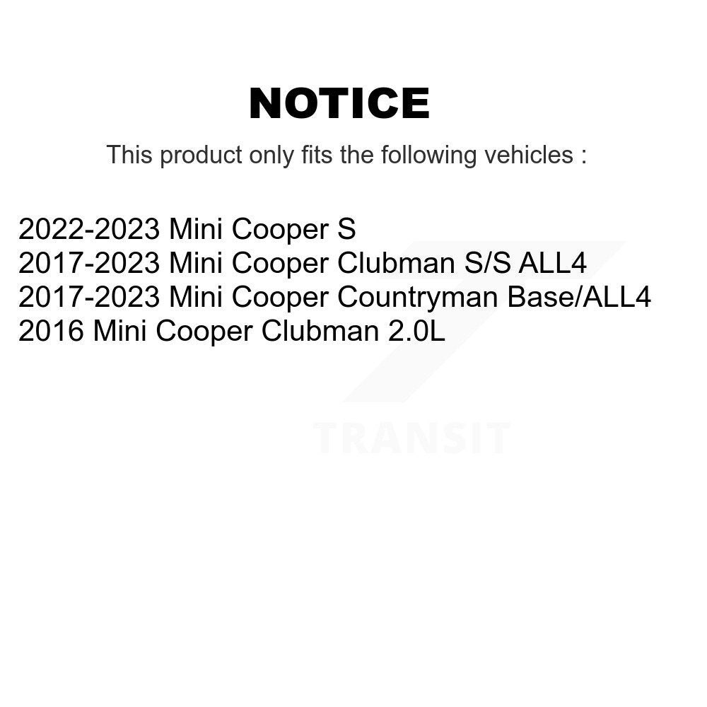 Coated Disc Brake Rotors Front Pair For Mini Cooper Countryman Clubman