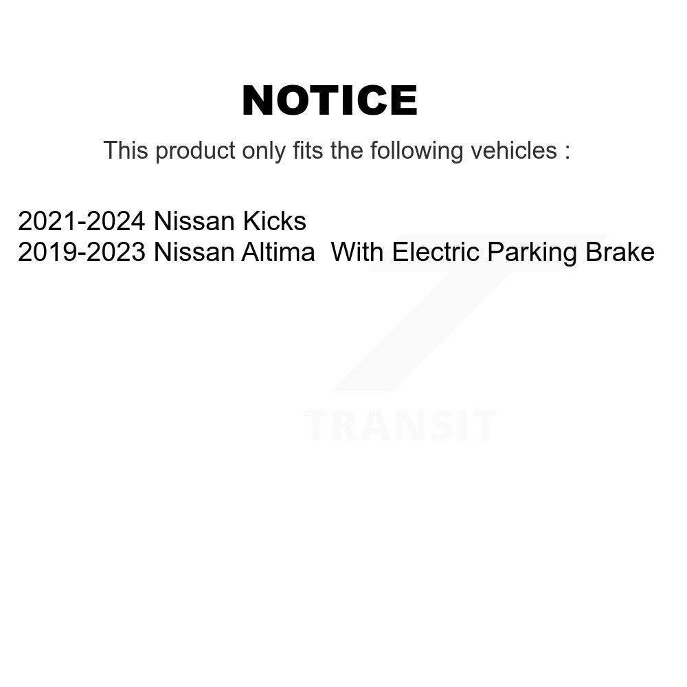 Coated Disc Brake Rotors Rear Pair For Nissan Kicks Altima