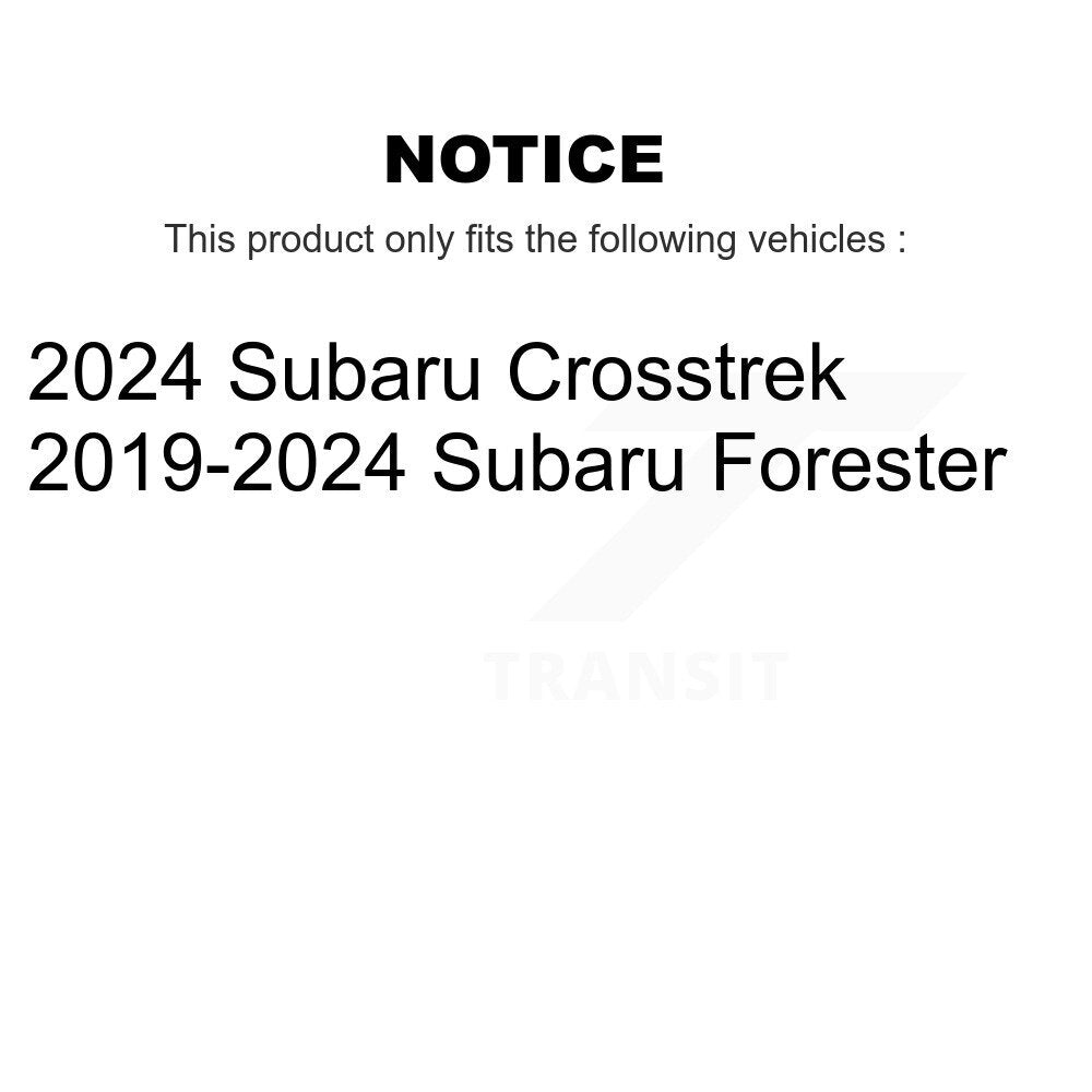 Coated Disc Brake Rotors Rear Pair For Subaru Forester Crosstrek