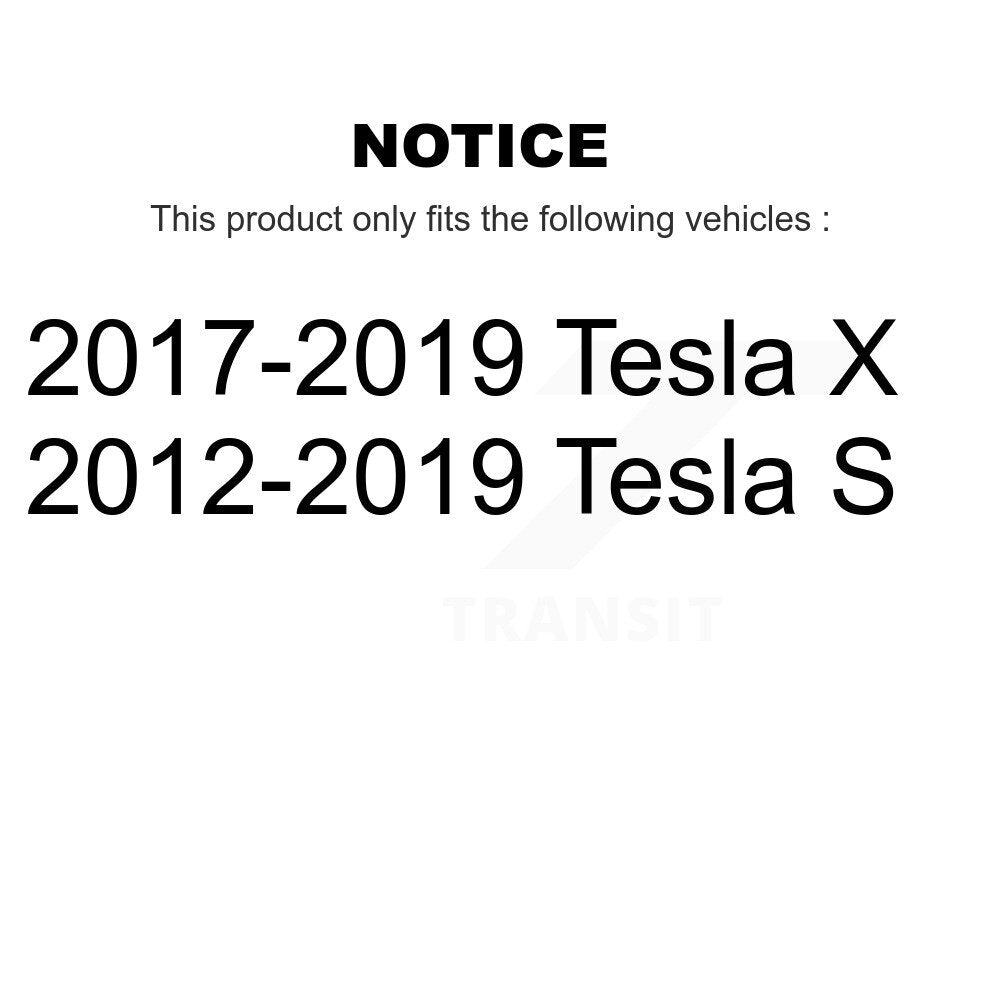 Coated Disc Brake Rotors Front Pair For Tesla S X