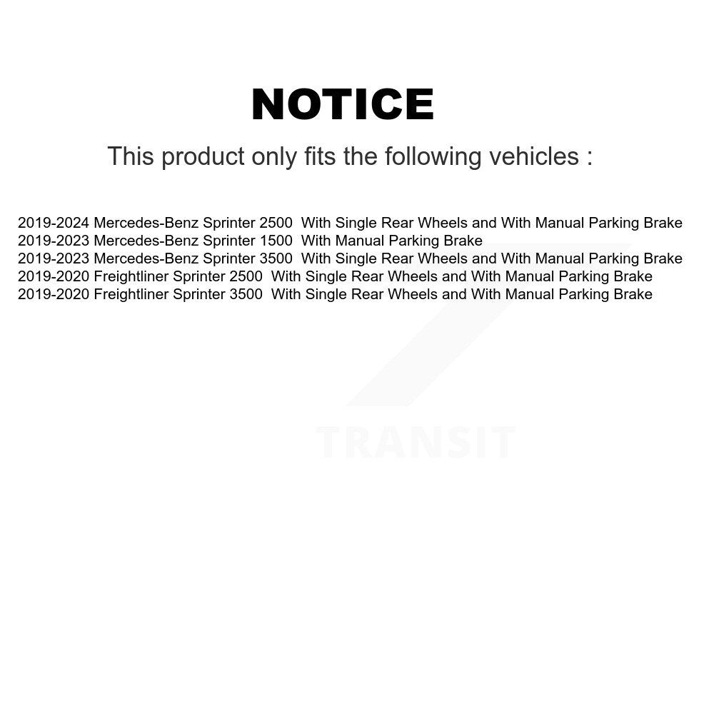 Coated Brake Rotors Rear Pair For Mercedes-Benz Sprinter 2500 3500 Freightliner
