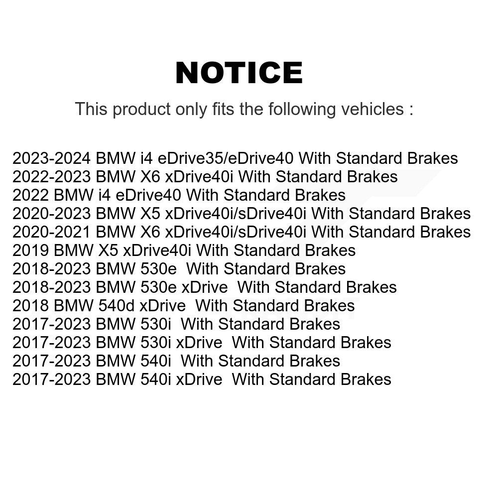 Coated Disc Brake Rotors Front Pair For BMW X5 i4 X6 530i xDrive 540i 530e 540d