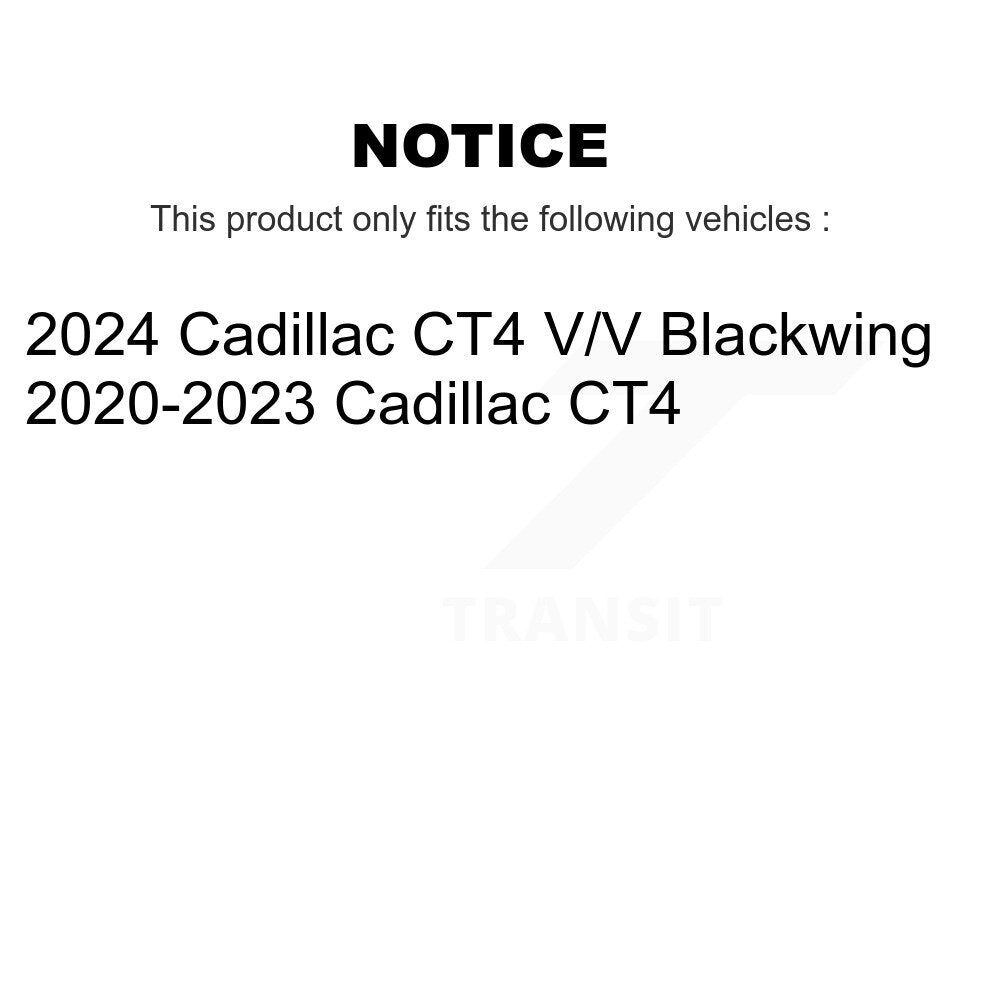 Coated Disc Brake Rotors Rear Pair For Cadillac CT4