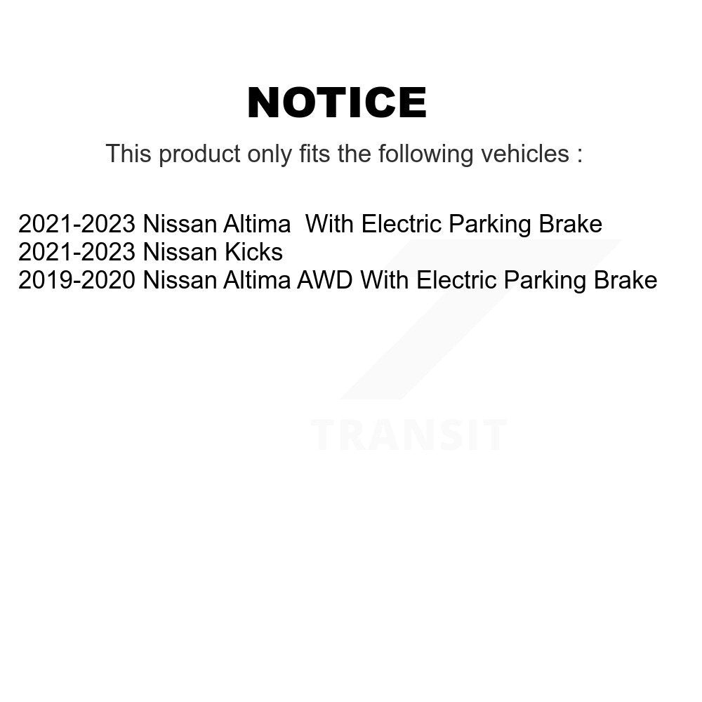 Coated Disc Brake Rotors And Ceramic Pads Rear Kit For Nissan Kicks Altima