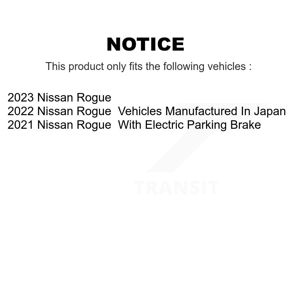 Coated Disc Brake Rotors And Ceramic Pads Rear Kit For Nissan Rogue