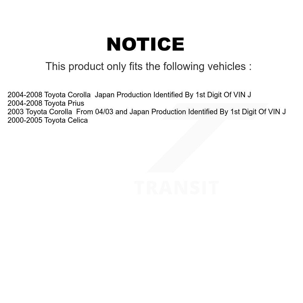 Coated Brake Drum Shoes Rear Kit For Toyota Corolla Prius Celica