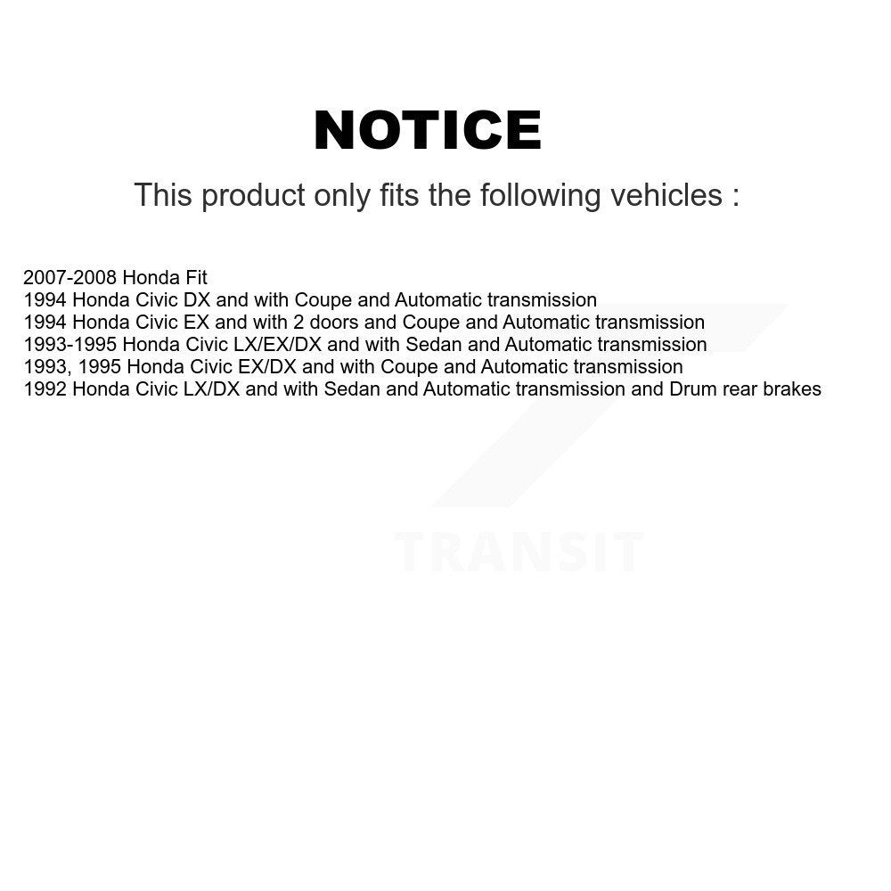 Coated Brake Drum Shoes Spring Rear Kit For Honda Fit Civic