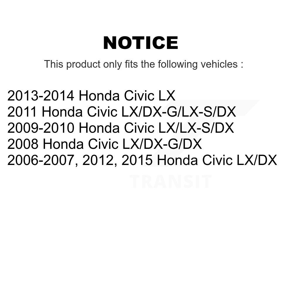 Coated Brake Drum Shoes Spring Rear Kit For Honda Civic