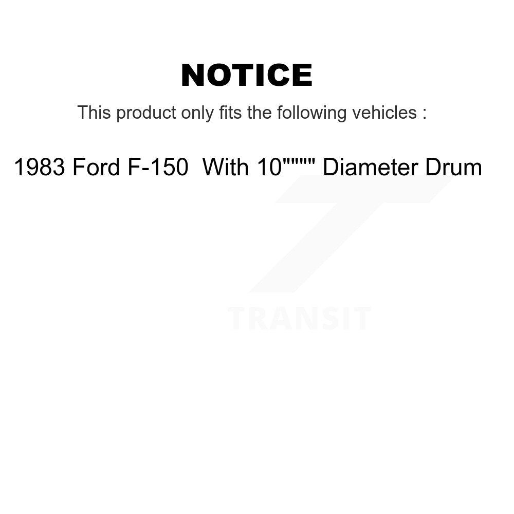 Coated Brake Drum Shoes Spring And Cylinders Rear Kit (6Pc) For Ford F-150