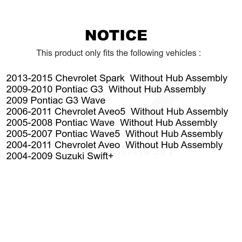 Coated Brake Drum Shoe Spring Cylinder Rear Kit For Chevrolet Aveo Pontiac Aveo5