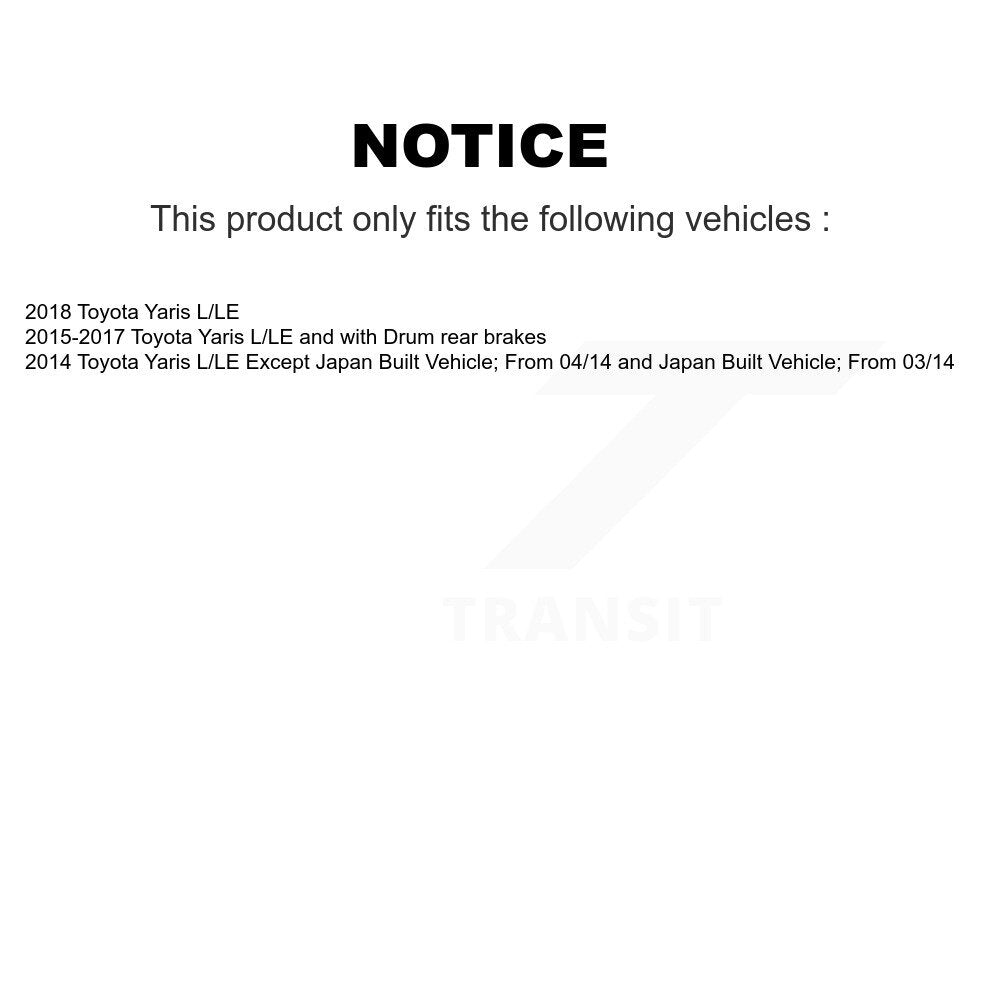 Coated Brake Drum Shoes Spring Rear Kit For Toyota Yaris