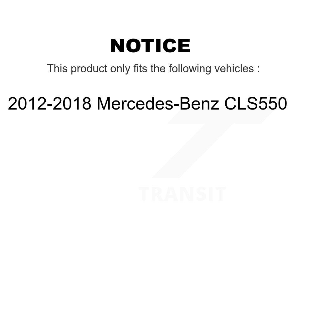 Coated Disc Brake Rotor Ceramic Pad Front Kit For 2012-2018 Mercedes-Benz CLS550
