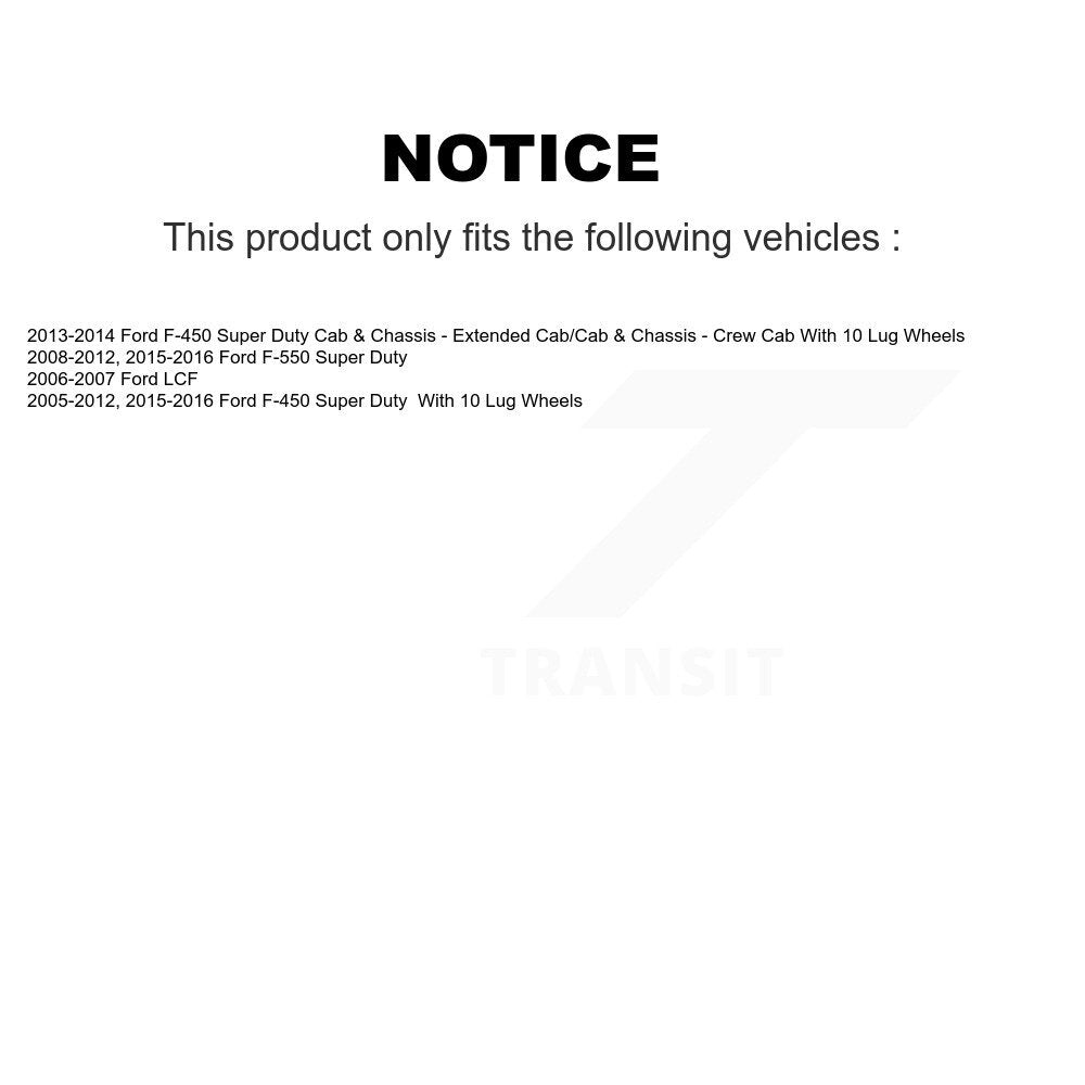 Disc Coated Rotors Ceramic Pads Parking Shoes Rear Kit For Ford F-450 Super Duty