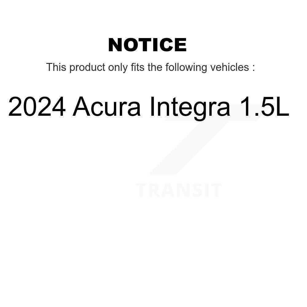 Coated Disc Brake Rotors And Ceramic Pads Rear Kit For 2024 Acura Integra 1.5L