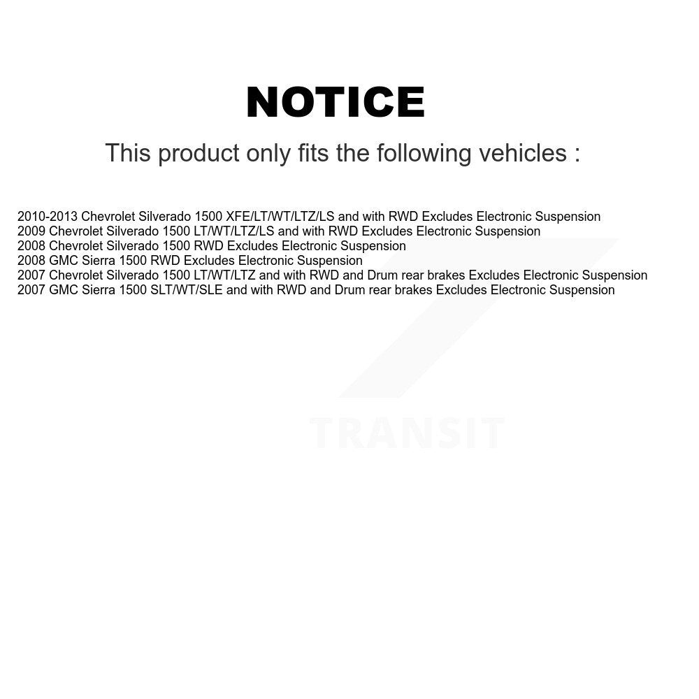 Disc Rotor Brake Pad Bearing Arm Suspension Front Kit (15Pc) For GMC Sierra 1500