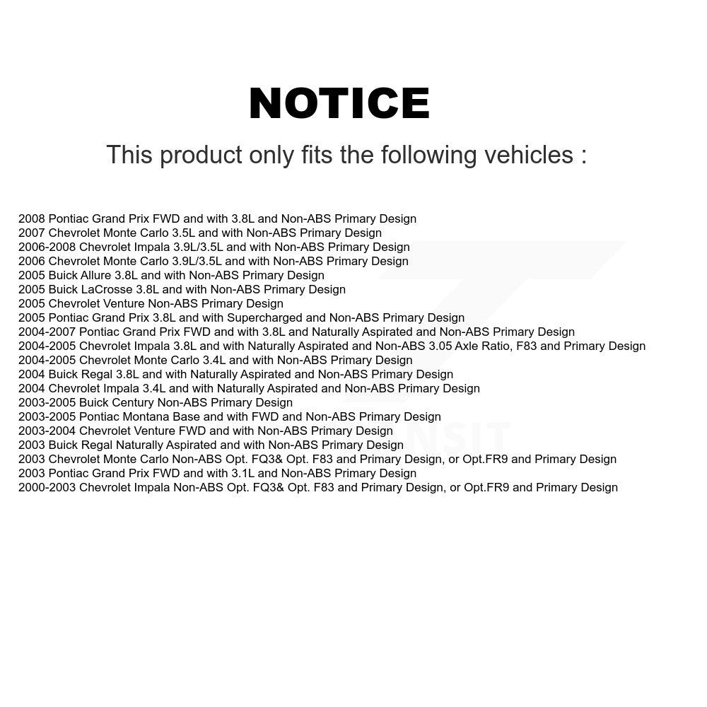 CV Axle Shaft And Bearing Front Left Kit For Chevrolet Impala Pontiac Grand Prix