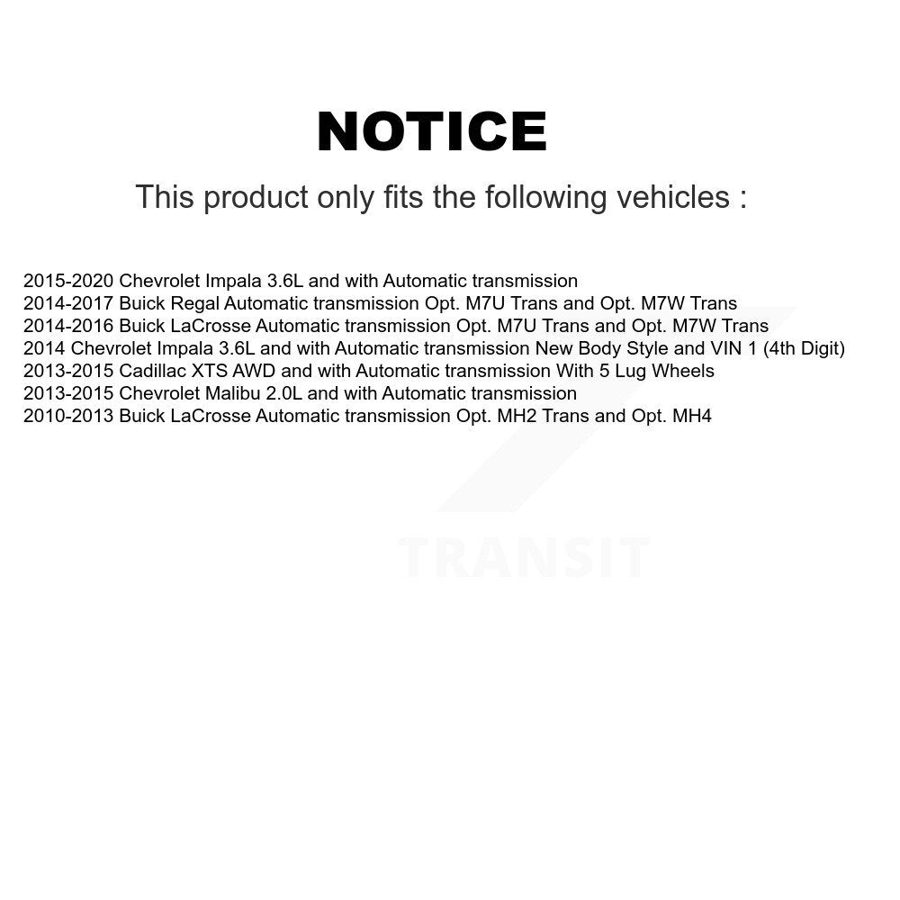 CV Axle Shaft Bearing Front Left Kit For Chevrolet Malibu Impala Buick LaCrosse