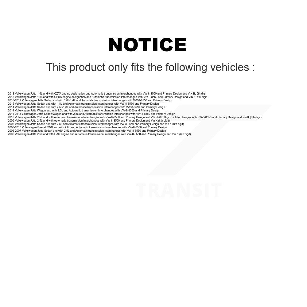 CV Axle Drive Shaft And Hub Bearing Front Left Kit For Volkswagen Jetta Passat