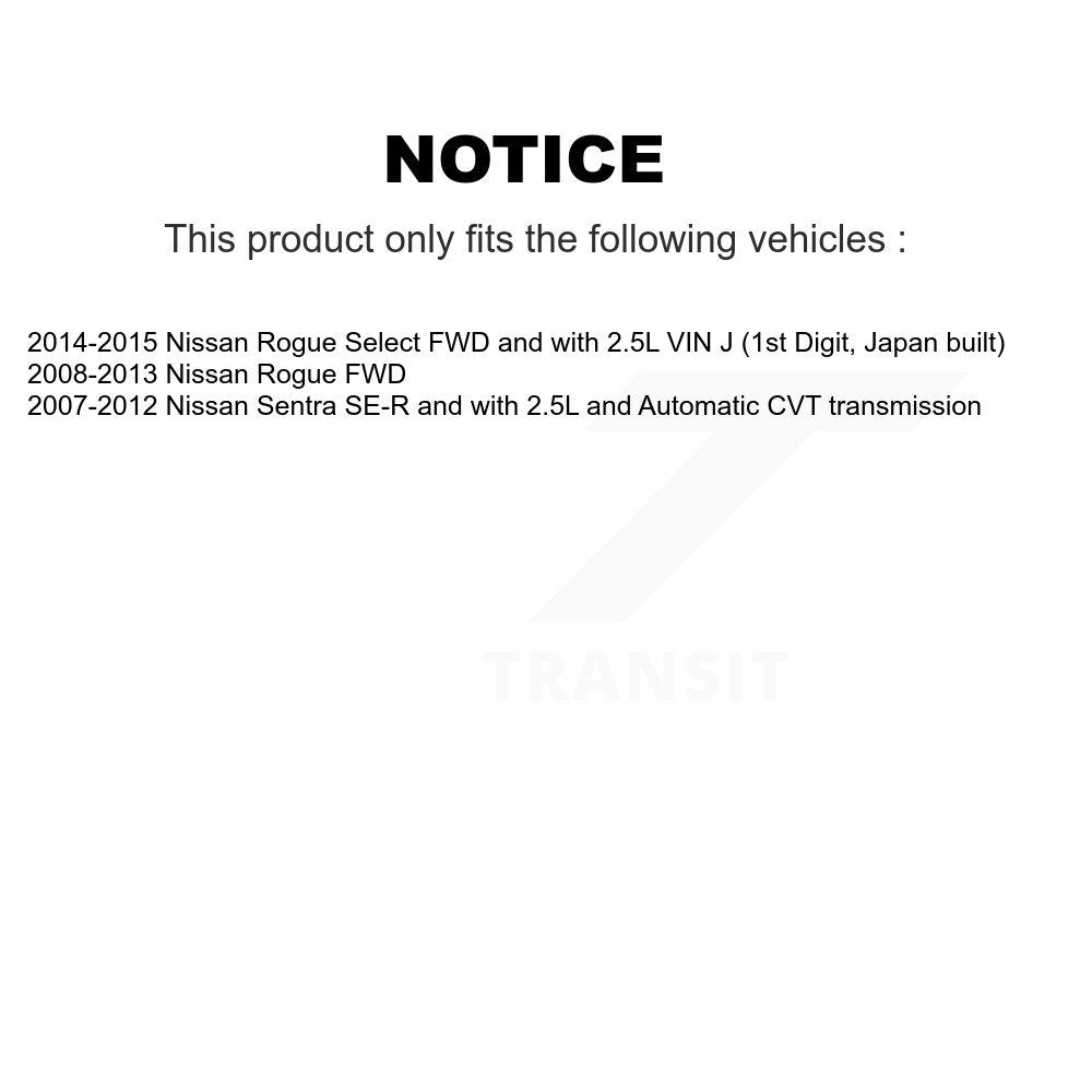 CV Axle Drive Shaft And Bearing Front Left Kit For Nissan Rogue Sentra Select