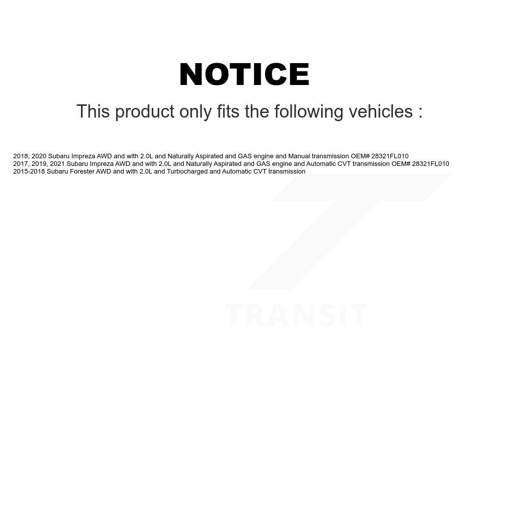 CV Axle Drive Shaft And Hub Bearing Front Left Kit For Subaru Forester Impreza