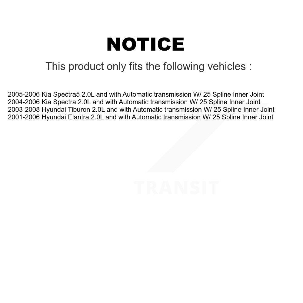 CV Axle Bearing Front Left Kit For Hyundai Elantra Tiburon Kia Spectra Spectra5