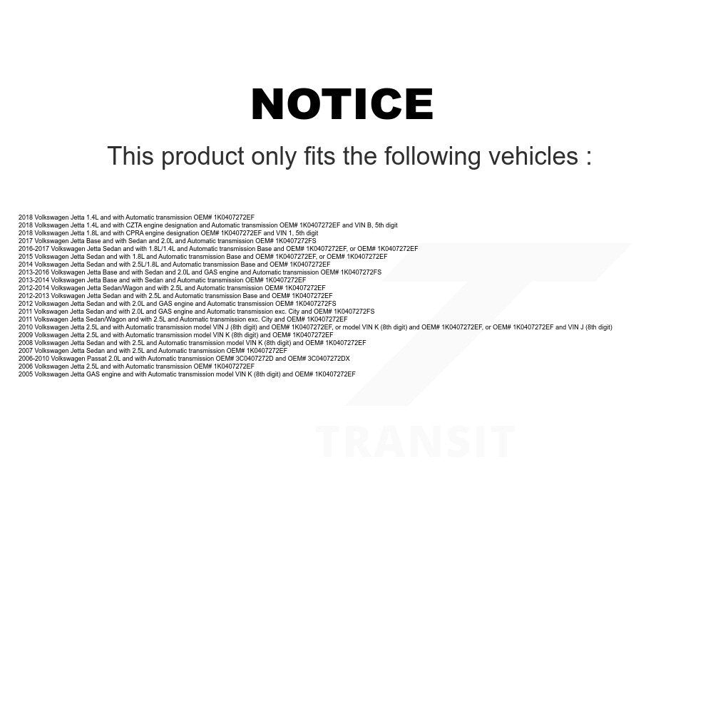 CV Axle Shaft & Bearing Front Right Kit For Volkswagen Jetta Rabbit Golf Passat