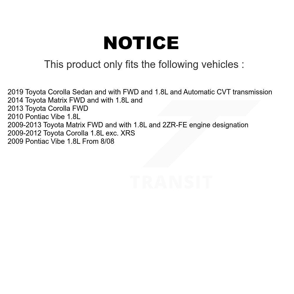 CV Axle Drive Shaft And Bearing Front Kit For Toyota Corolla Matrix Pontiac Vibe