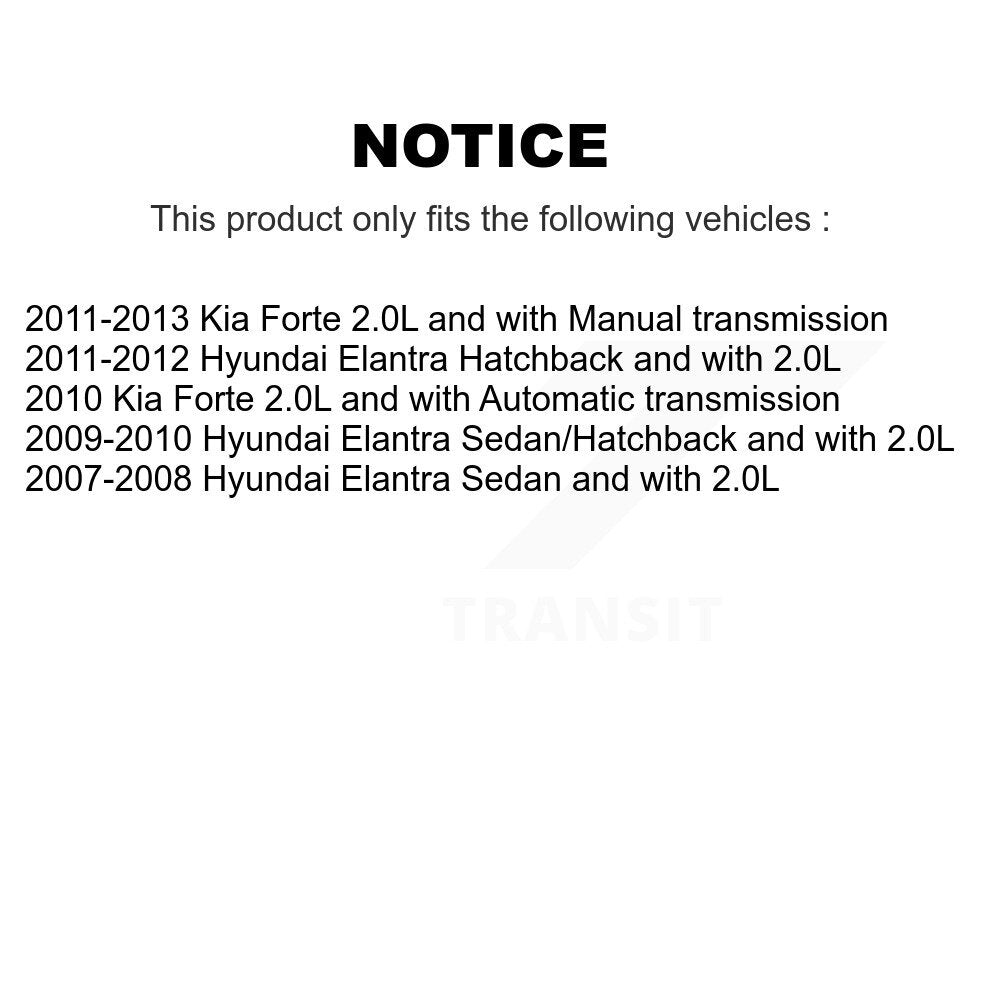 CV Axle Drive Shaft And Bearing Front Right Kit For Hyundai Elantra Kia Forte