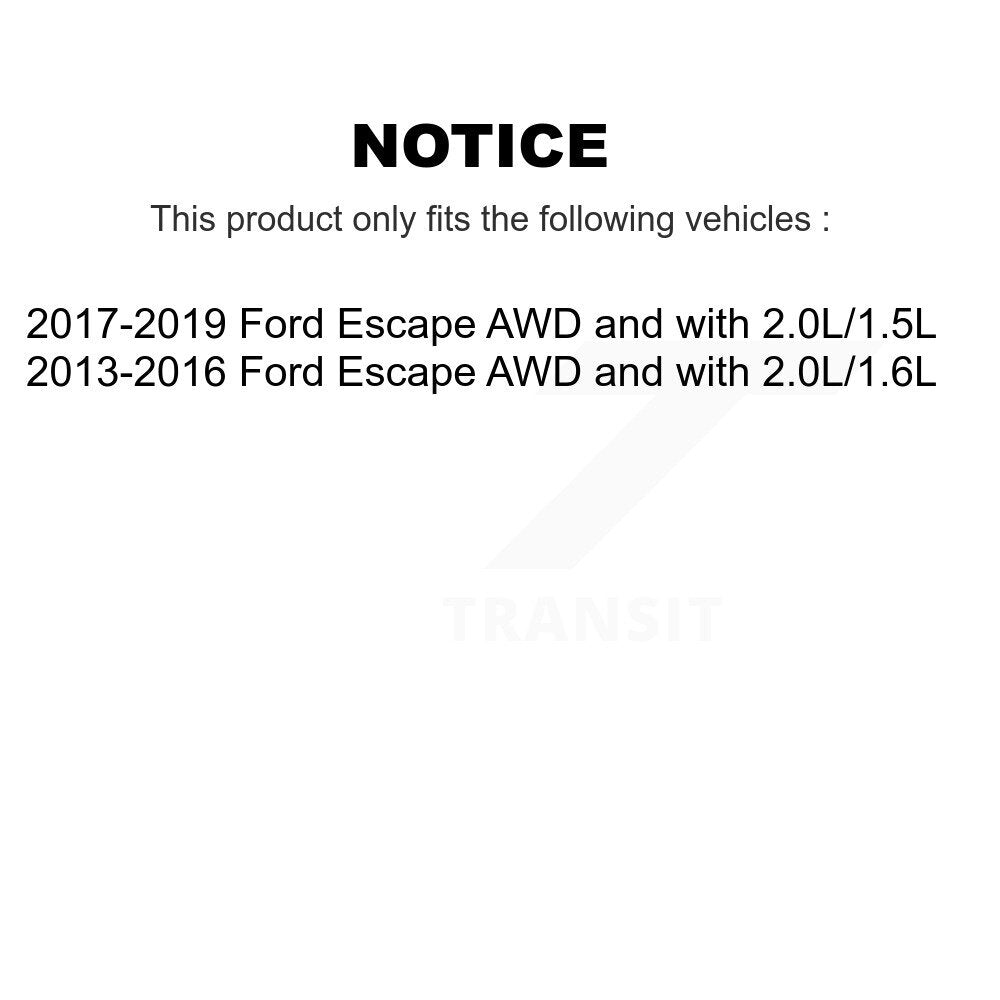 CV Axle Drive Shaft Assembly And Wheel Bearing Front Right Kit For Ford Escape