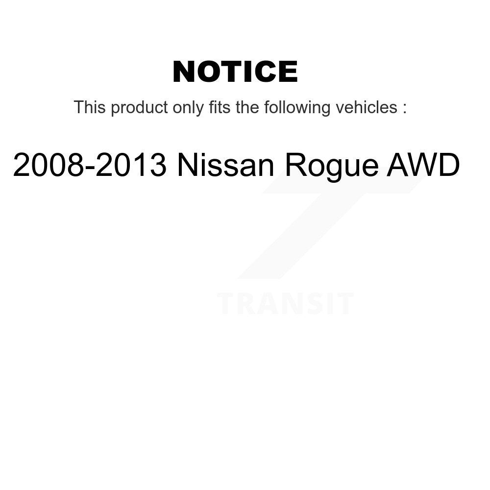 CV Axle Drive Shaft And Hub Bearing Assembly Rear Left Kit For Nissan Rogue AWD