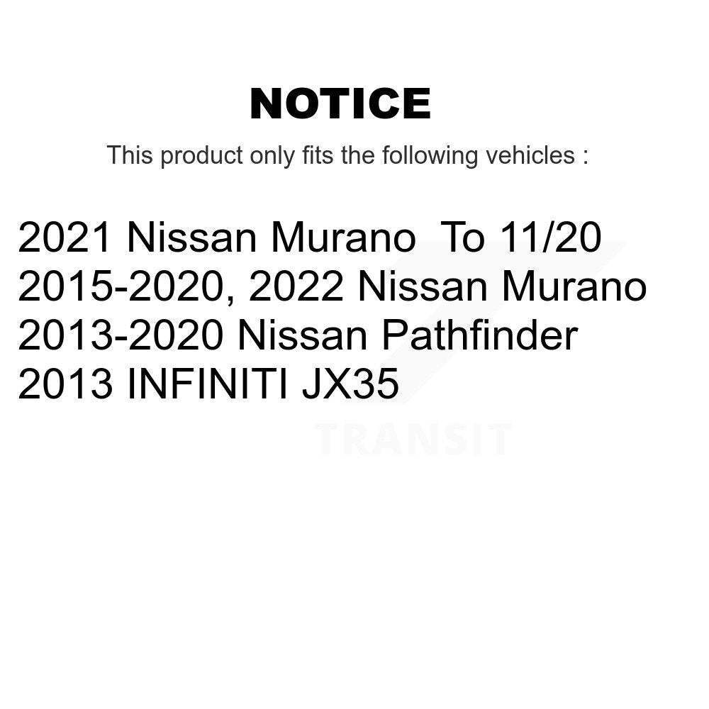 Ceramic Disc Brake Pads Front Rear Kit For Nissan Murano Pathfinder INFINITI