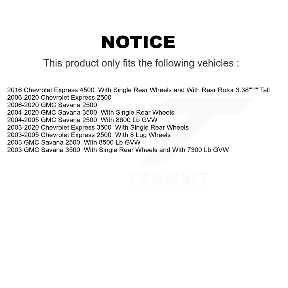 Ceramic Semi-Metallic Disc Brake Pads Front Rear Kit For GMC Chevrolet Savana