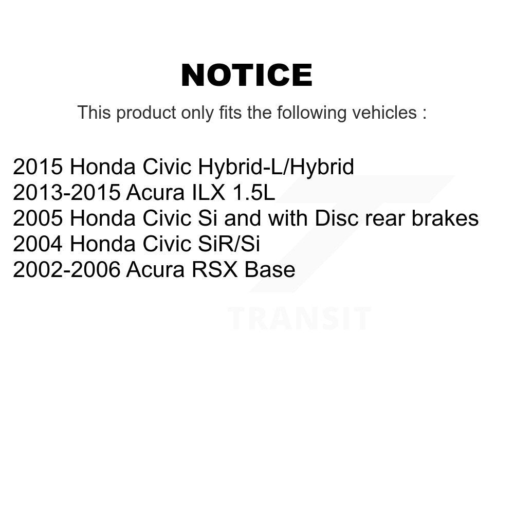 Ceramic Disc Brake Pads Front Rear Kit For Honda Civic Acura ILX RSX