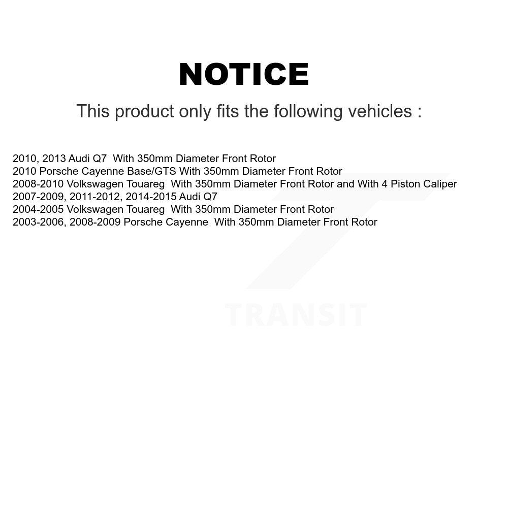 Semi-Metallic Disc Brake Pads Front Rear Kit For Audi Q7 Porsche Cayenne Touareg