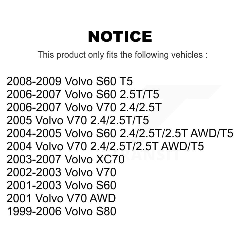 Semi-Metallic Disc Brake Pads Front Rear Kit For Volvo S60 XC70 V70 S80