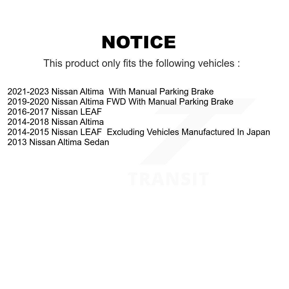 Ceramic Disc Brake Pads Front Rear Kit For Nissan Altima LEAF