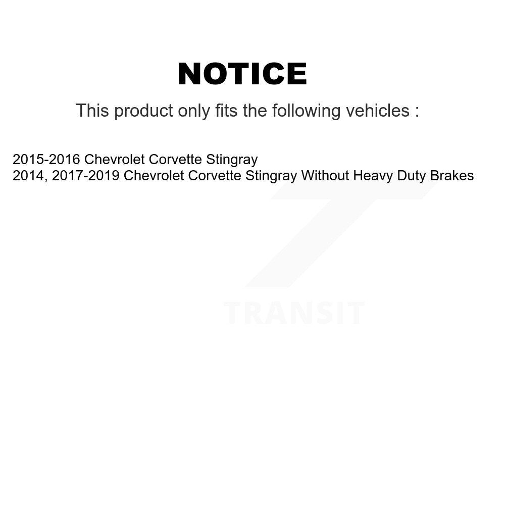 Semi-Metallic Ceramic Disc Brake Pads Front Rear Kit For Chevrolet Corvette