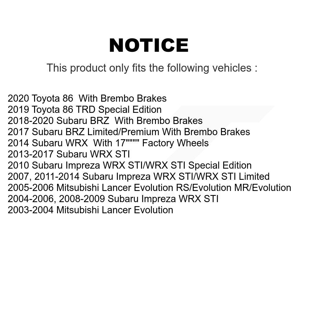 Semi-Metallic Disc Brake Pads Front Rear Kit For Subaru Impreza Mitsubishi WRX