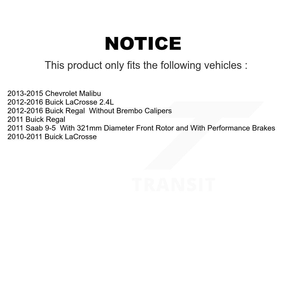 Ceramic Disc Brake Pads Front Rear Kit For Buick Chevrolet Malibu LaCrosse Regal