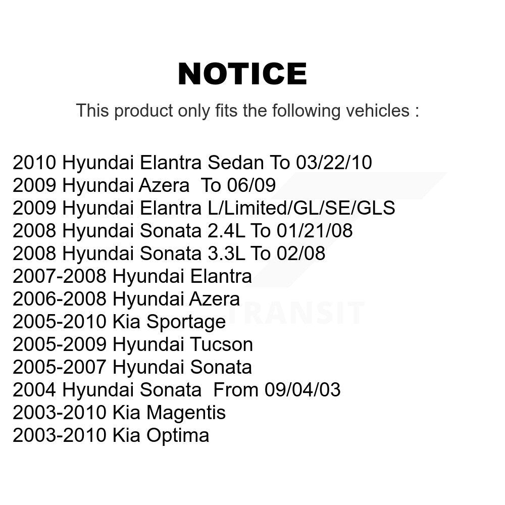 Ceramic Disc Brake Pads Front Rear Kit For Hyundai Elantra Tucson Kia Sportage