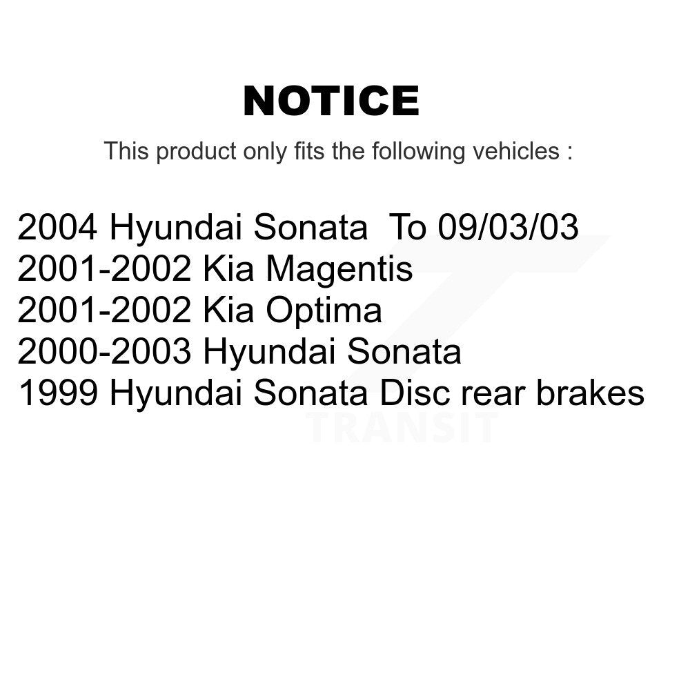 Ceramic Disc Brake Pads Front Rear Kit For Hyundai Sonata Kia Optima Magentis