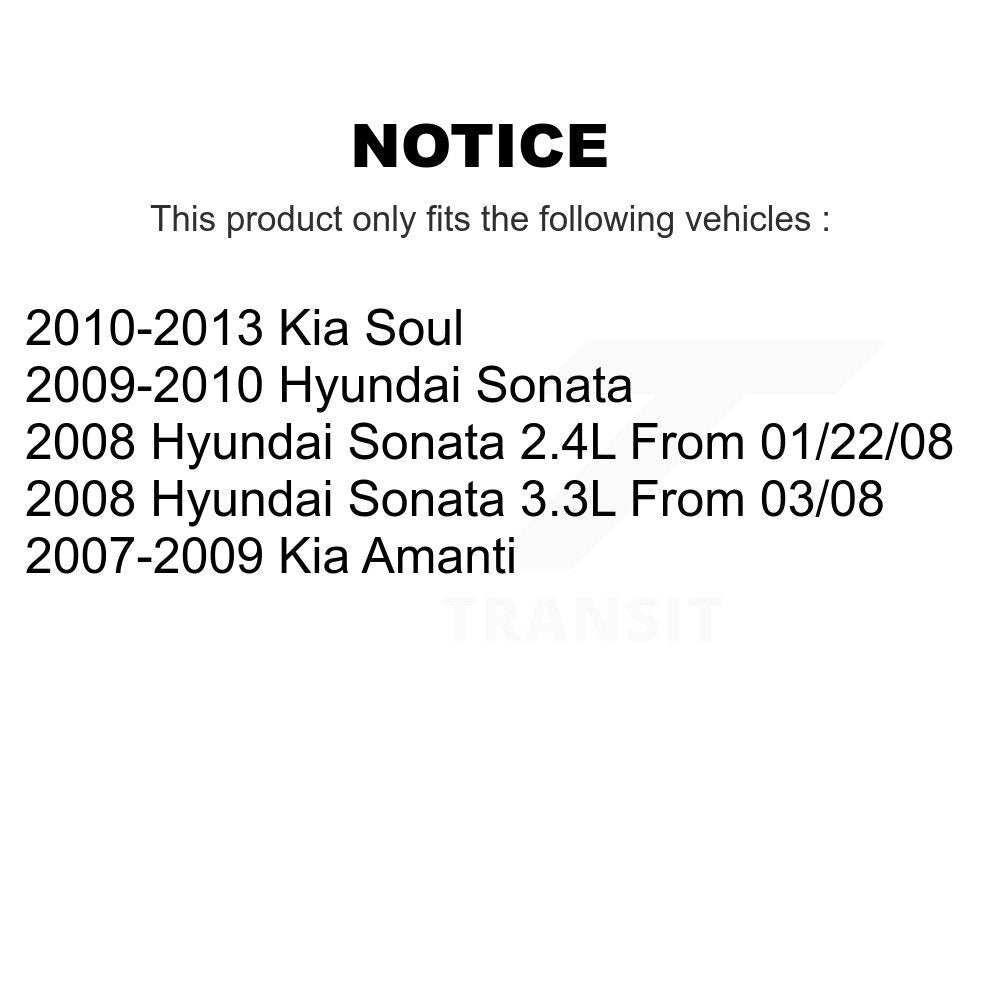 Ceramic Disc Brake Pads Front Rear Kit For 2010-2013 Kia Soul