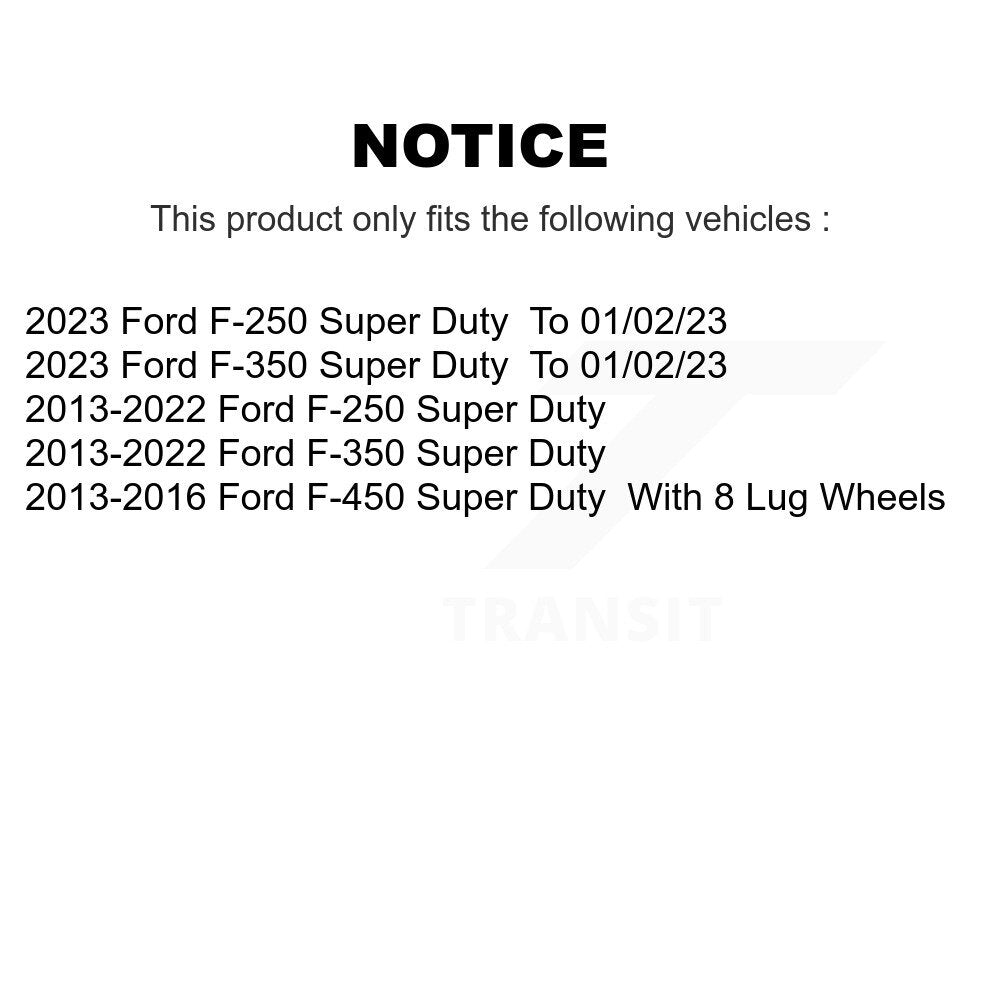 Semi-Metallic Disc Brake Pads Front Rear Kit For Ford F-350 Super Duty F-250