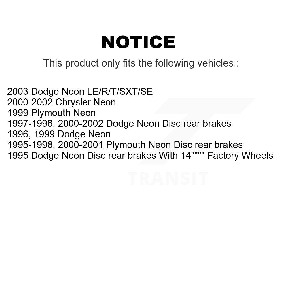 Semi-Metallic Disc Brake Pads Front Rear Kit For Neon Chrysler Dodge Plymouth