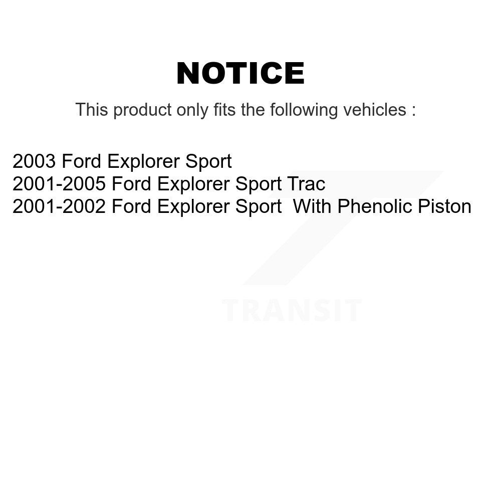 Ceramic Semi-Metallic Disc Brake Pads Front Rear Kit For Ford Explorer Sport