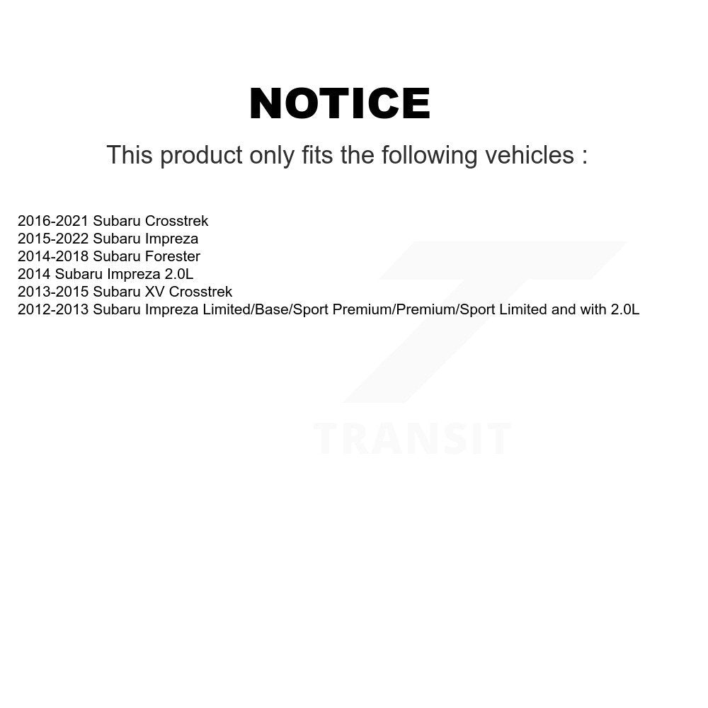Parking Brake Shoes & Hardware Rear Kit For Subaru Crosstrek Impreza Forester XV