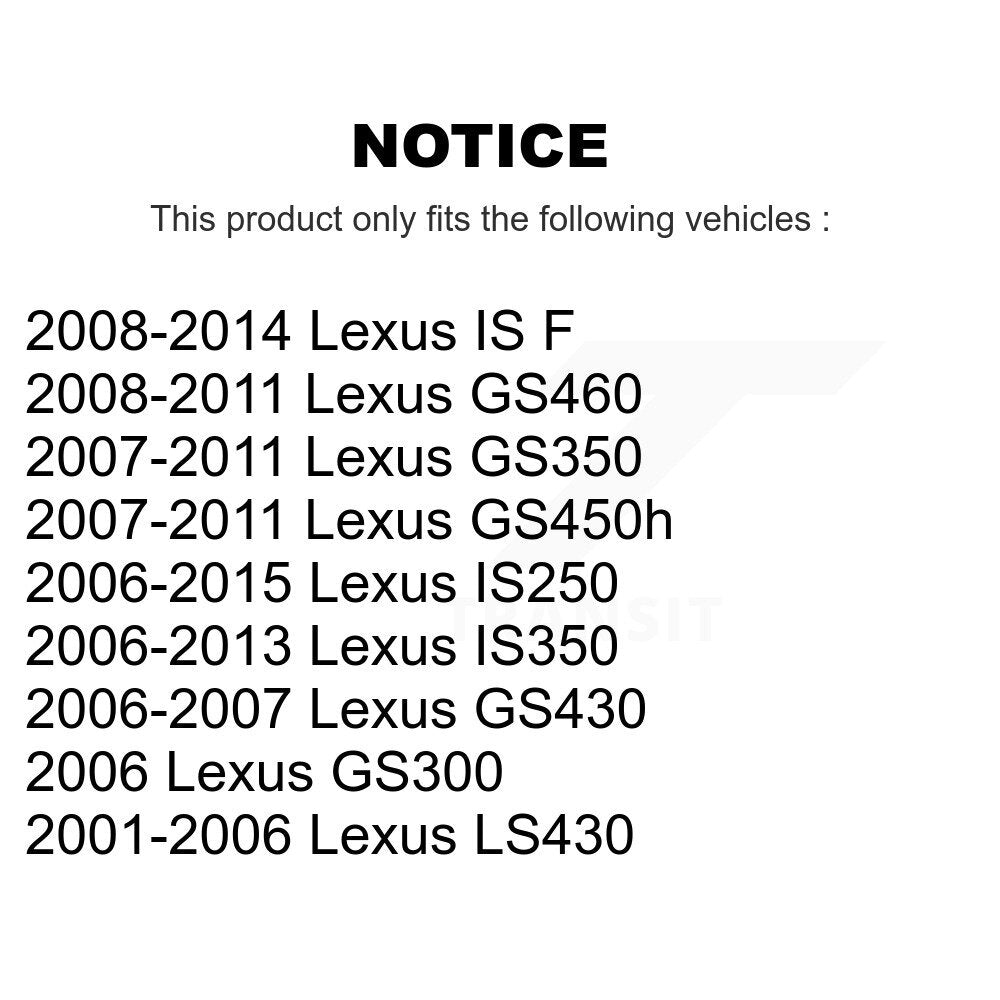 Parking Brake Shoes Hardware Rear Kit For Lexus IS250 IS350 GS350 LS430 GS300 IS